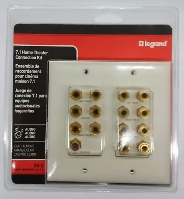 $16.95 • Buy OnQ Legrand 7.1 Home Theater Connection Kit Wall Plate Light Almond WP9009-LA-V1