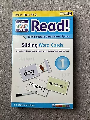 Your Baby Can Read! Early Language Development Sliding Cards Like New • £16