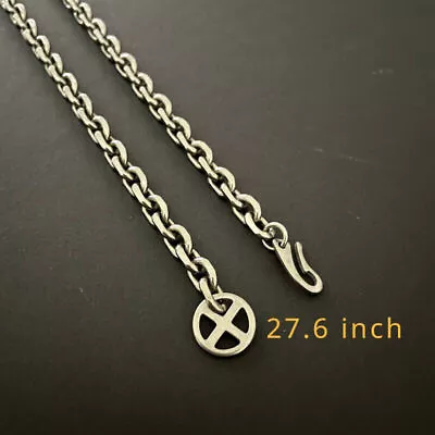 Men Pure Titanium Necklace Twisted Necklace 7mm Lightweight Anti Allergy 27.6  • $35.58