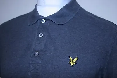 £7.99 • Buy Lyle & Scott Polo Shirt - L - Dark Grey - Mod Scooter 60s Casuals - Top