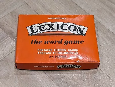 Vintage Waddington's LEXICON The Word Card GAME 1968 - In Original Box • £6.99