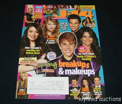 J-14 Magazine April 2011 Justin Bieber Nick Jonas Selena Miranda Taylor Rob Cody • $14.97