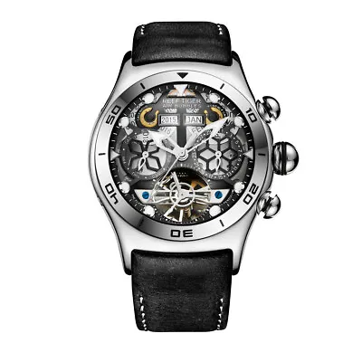 Reef Tiger Mens Automatic Watches Bubble Sapphire Luxury Mechanical Wristwatch • $189