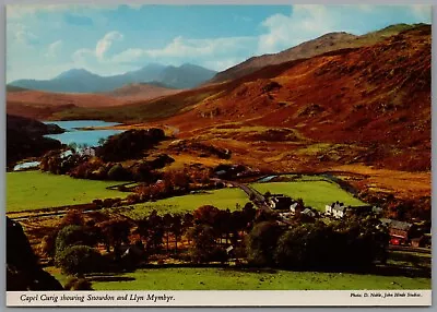 Capel Curig Showing Snowdon & Llyn Mymbyr Gwynedd Wales Postcard • £5