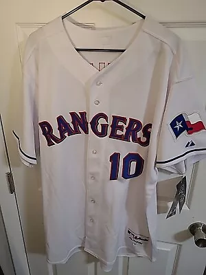 Texas Rangers Michael Young Authentic Majestic Jersey Size 52 • $149.99