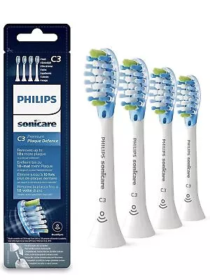 4Pack Philips Sonicare C3 Premium Plaque Defence Sonic Toothbrush Heads White AU • $23.99