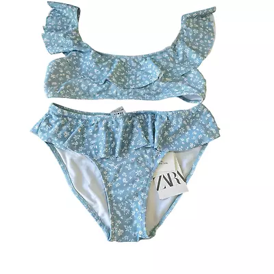 Zara Girls KIDS Teal White New With Tags Swimsuit Sz 13/14  • $17.99