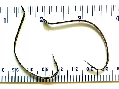 100 GT 2X Nickel Wide Gap Hollow Point Kahle Fish Hooks Size 5/0 - Kahle Hooks • $15.99