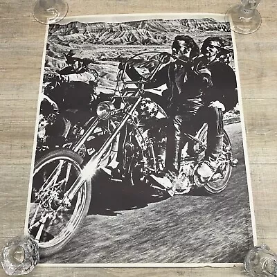 Vintage Easy Rider Black White Poster P28 • $100