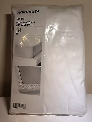 Brand New IKEA NORDRUTA Fitted Sheet White Single 303.818.14 • £29.99