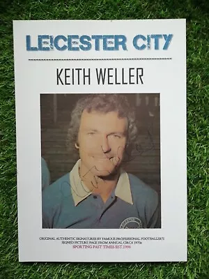 Keith Weller Leicester City England 1970s A4 Signed Page Very Scarce Coa Spt  • £40