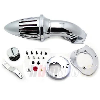 Air Cleaner Intake Filter Kit Bullet For Honda Vtx1300 Vtx 1300 86- 2012 Chrome  • $92.59
