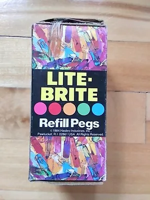 Vintage 1984 Lite Brite Refill Pegs Hasbro #5465 NEW IN BOX  Sealed Pegs Bag USA • $12.50