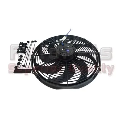 16  Universal Radiator Cooling Fan Curve Blade Street Hot Rat Rod Heavy Duty SBC • $79.98