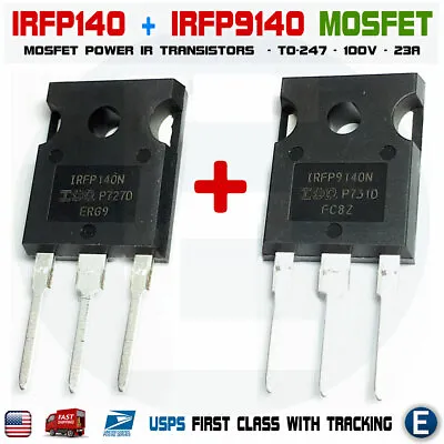 1 Pair IRFP9140N + IRFP140N IR Power Mosfet Transistors TO-247 USA • $3.99