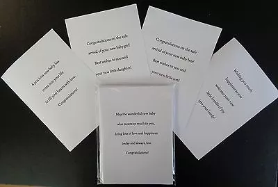 £1.60 • Buy PK OF 10 BABY CARD INSERTS,100GSM,PRE-CUT READY FOR USE,A5, A6, 5x5 & 6x6