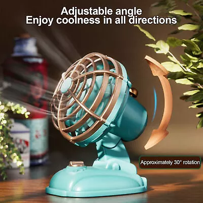 Desktop Fan Turbo Fan Portable Air Cooler Cooling Desk Mini USB Summer Quiet AU • $24.56