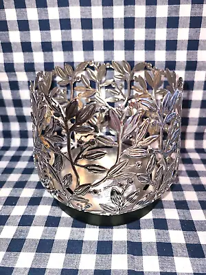 NEW Botanical Bling Bowl SILVER 3-Wick Candle Holder Bath & Body Works • $38