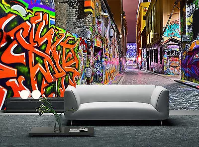 £98.88 • Buy Night View -Graffiti Artwork Wall Mural Photo Wallpaper GIANT DECOR Paper Poster