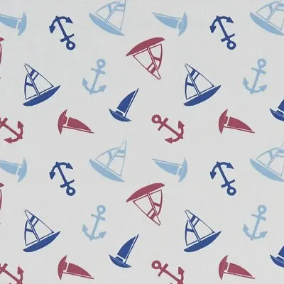 £18.38 • Buy Clarke And Clarke Ahoy Marine Anchors Boats PVC WIPE CLEAN Oilcloth Tablecloth