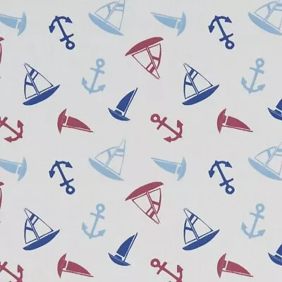 £18.38 • Buy Clarke And Clarke Ahoy Marine Anchors Boats PVC WIPE CLEAN Oilcloth Tablecloth