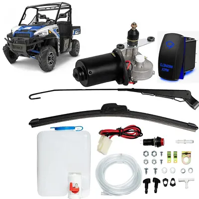 UTV Electric Windshield Wiper Motor Washer Reservoir Kit For Polaris Ranger 570 • $42.79