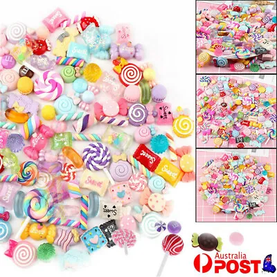 $13.85 • Buy 30Pcs Colorful Slime Beads Resin Candy Flatbacks Scrapbooking Charms DIY Crafts