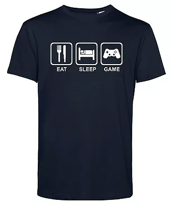 Eat Sleep Game T-shirt Gaming Lover Playstation Shirt Birthday Gift For Him Tee  • £10.99
