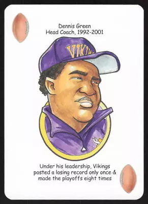 Dennis Green 2015 Hero Decks Minnesota Vikings Football Heroes Playing Cards • $1