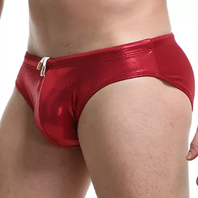 Men's Shiny Bikini Swimwear Sexy Low Rise Beachwear Board Shorts Swims Briefs • $10.99