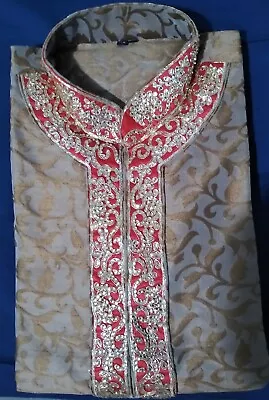 ⭐Indian Pakistani Traditional Mens Kurta Pyjama Sherwani With Bottom Size 40 • £30