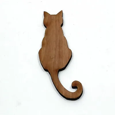 Halloween Cat Wood Sitting Laser Cut Plywood Animal Shapes For Crafts 100mm • £28.25