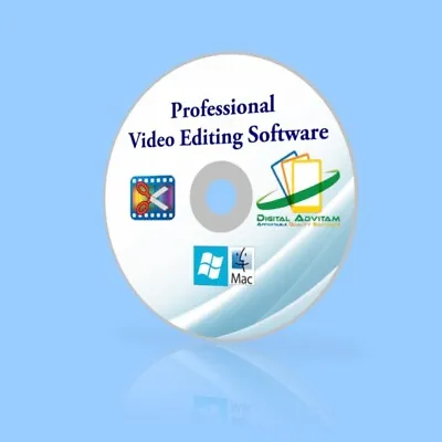 Professional Video Editing Software Disc For Windows & Mac • $14.99