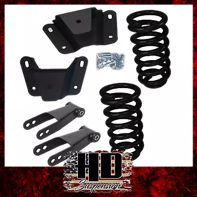 1973-1979 Ford F100 3 F 4 R Drop Kit Leveling Lowering Coils Hangers Shackles • $234.89