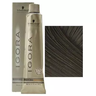 SCHWARZKOPF IGORA ROYAL ABSOLUTES 4-07 MEDIUM BROWN NATURAL COPPER 60g • $18.95