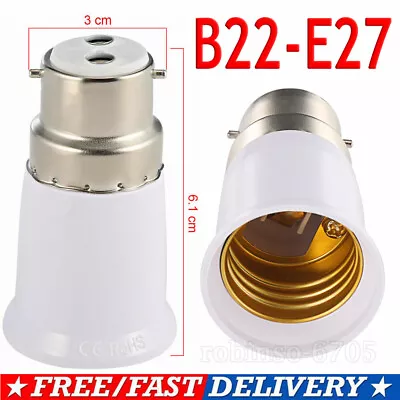 1-8x B22 To E27 Adapter Bulb Adapter E27 To B22 Edison Screws Bayonet Converter • $6.55