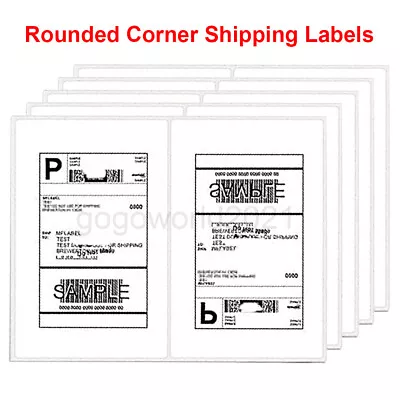 8.5 X5.5  Shipping Labels Rounded Corner Self Adhesive 2 Per Sheet Laser/Inkjet • $14.58
