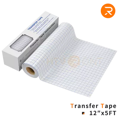 $8.89 • Buy 12 X5ft Adhesive Vinyl Application Transfer Tape Clear Blue Grid For Circuit