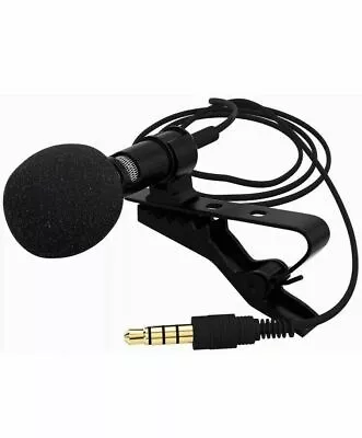 Pro Lavalier Lapel Microphone Clip-on Condenser W/ Mic For IPhone /Android Phone • £5.69