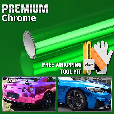 9 Colors Chrome Vinyl Film Wrap Sticker Decal Air Release Bubble Free 3 Layers • $4.99