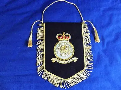 Royal Air Force Police ( Rafp ) Gold & Silver Bullion Wire Emroidered Pennant • £42.41