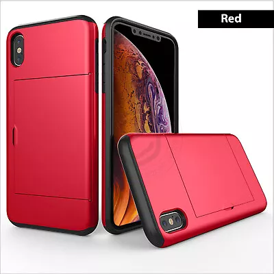 For IPhone X XS Max XR IPhone 8 Plus 7 Plus SE2020 Wallet Card Holder Case Cover • $8.95