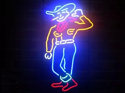 US STOCK 17  Las Vegas Cowboy Neon Sign Light Lamp Bar Cave Artwork • $124.98