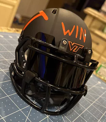 Virginia Tech Hokies Lunchpail Custom Riddell Speed Football Mini Helmet • $99.99