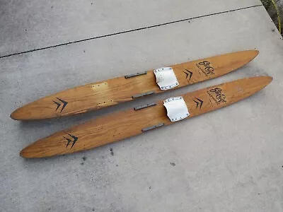 Vintage Water Skis Marked “Ski Craft Olympic” ~ Parts Or Display • $119.99