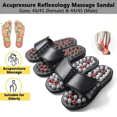 Mens Acupressure Reflexology Foot Healthy Massage Slippers Slipper Sandal Shoes • $24.79