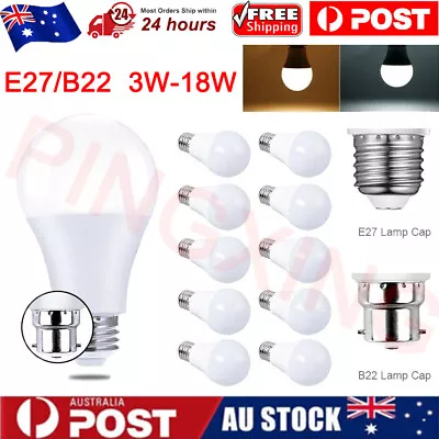 1-10X LED Bulb 3-18W E27/B22 Globe Light Cool/Warm White Bayonet/Screw Bulb • $12.37