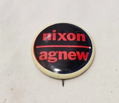 1968 NIXON / AGNEW Presidential Campaign Pinback Button - 1 W • $10.99