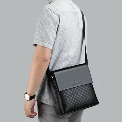 Cross Body Soulder Bag PU Leather Men  Business Massenger Water Proof  • $26.90