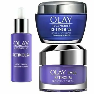 $36.91 • Buy OLAY RETINOL 24 Night Eye Cream, Serum & Night Moisturiser Fragrance-Free, NEW